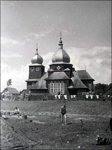  - Town photos from WWII period . Lyskava (Lyskow). Orthodox church. Photo 1941-43