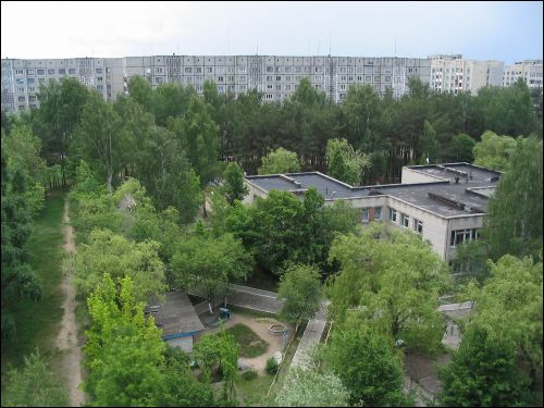 Świetłohorsk (Szaciłki) |  Krajobrazy . Widok na miasto z dziewiątego piętra, 10 06 2006 r