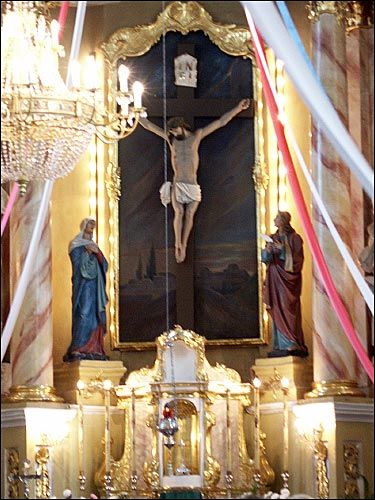 - Catholic church of the Exaltation of the Holy Cross. Altar sculpture 'Crucifixion'