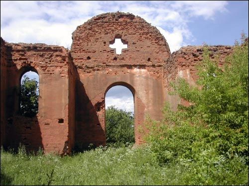 Chołopienicze |  Cerkiew Zaśnięcia NMP. Fragment, widok ściany zachodniej z 'wnętrza'