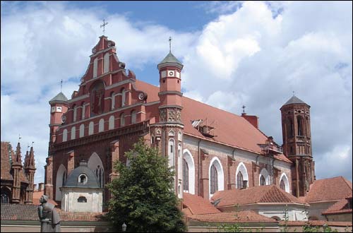 Vilnius. Catholic church of StSt. Francis and Bernardine and Monastery of Bernardine