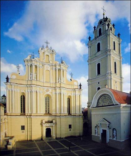 Vilnius. Catholic church of St. John the Baptist and St. Jonh the Apostle and Evangelist