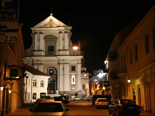  - Catholic church of St. Theresa (of the Carmelites). Vastrabramskaja street. Church of St. Theresa. View at night