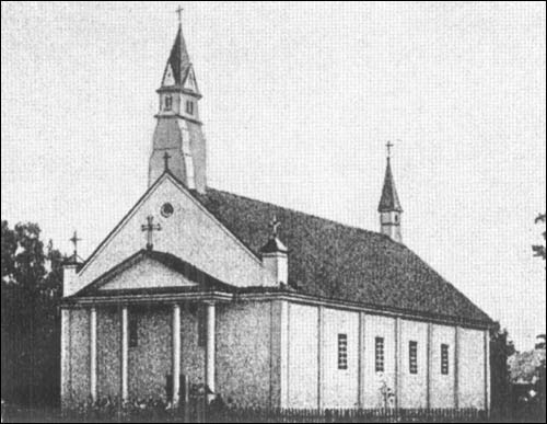 Akciabr (Chatajevičy).  Catholic church of St. Dominic