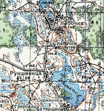 Мапа навакольля з 1936 году Мапа навакольля з 1936 году