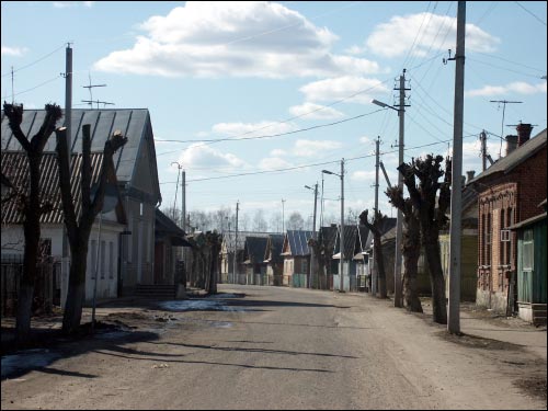 Pružany.  Town streets 