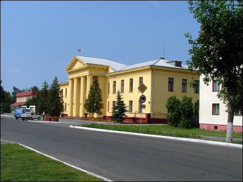 Žabinka. Town streets 