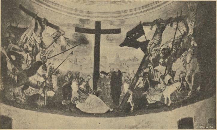  - Касцёл Святога Міхала Арханёла і кляштар цыстэрцыянак. Фрэска ў цыстэрскім касцёле ў Кімбараўцы (Мазыр). Крыніца: życie ilustrowane, Nr. 19, 1908.