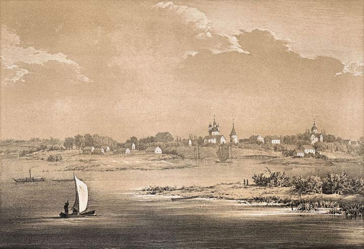Туров в середине XIX века. Гравюра по рисунку Наполеона Орды