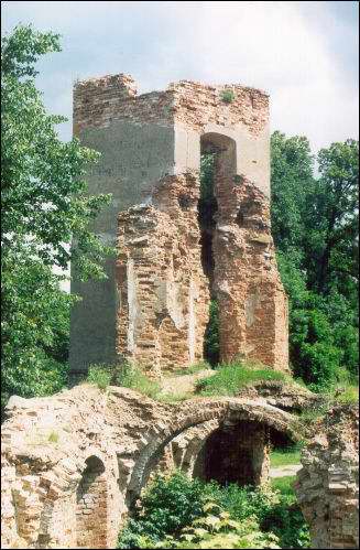 Halšany.  Castle of Sapieha, ruins