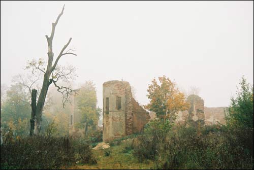 Halšany.  Castle of Sapieha, ruins