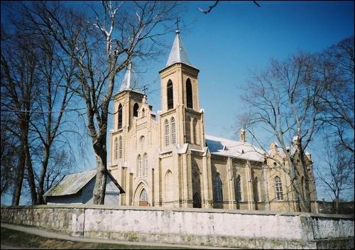 Traby. Catholic church of the Birthday of the Blessed Virgin Mary