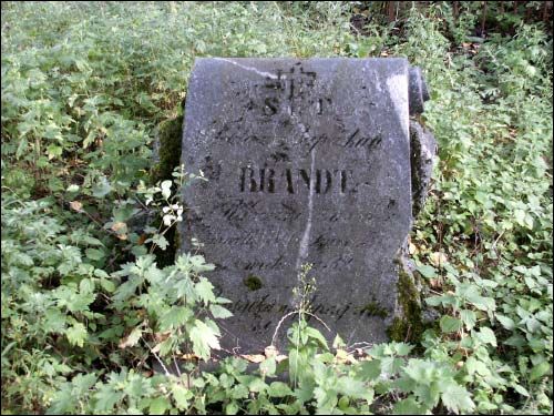  - cemetery Old Catholic. Tomb of Brandt