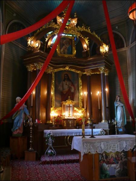 Kanvieliški. Catholic church of the Sacred Heart of Jesus