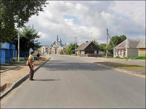 Porazava. Town streets 