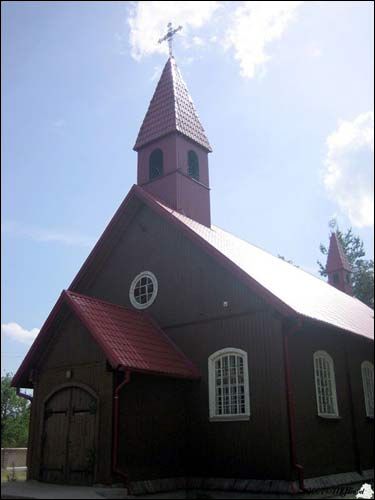 Minojty. Catholic church of the Sacred Heart of Jesus and St. Andrew Bobola