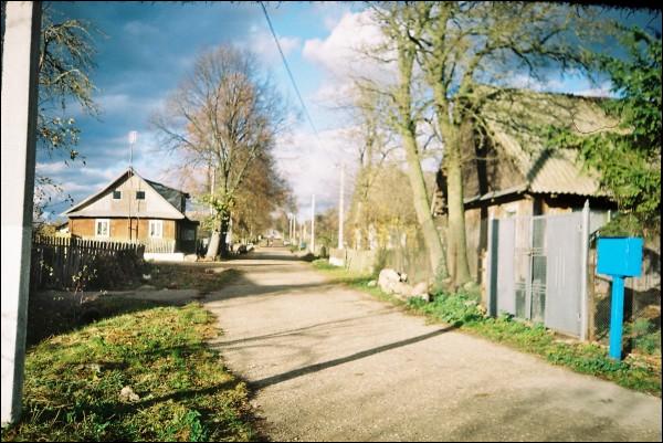 Tadeusz Kondrusiewicz Street (former Dworna str.) in Adelsk Adelsk. In the village