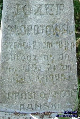  - Могілкі польскія вайсковыя часоў вайны 1920 г.. 