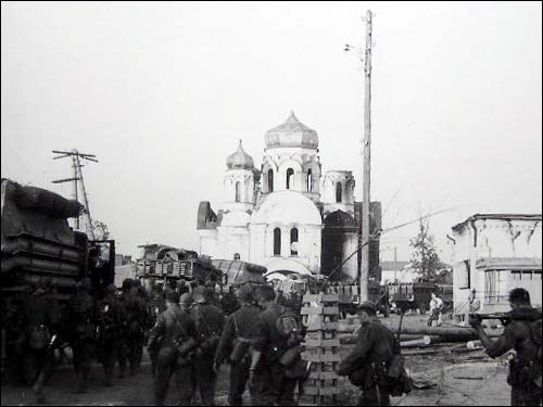 Bychaŭ.  Town photos from WWII period 