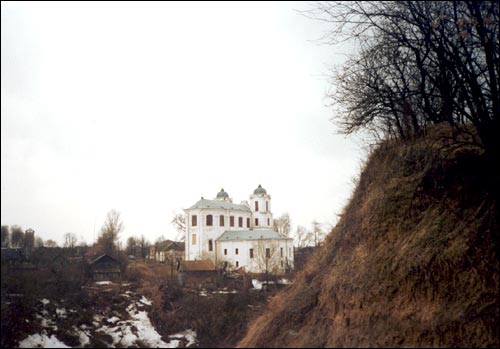  - Catholic church of the Assumption of the Blessed Virgin Mary. View at the church from the Castle Hill