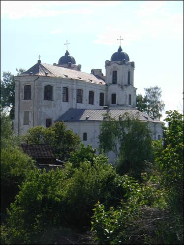  - Касцёл Унебаўзяцця Найсвяцейшай Панны Марыі. Погляд на касьцёл з Замкавай гары