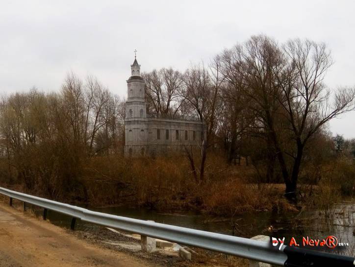  - Царква Святога Ануфрыя. Графiчная рэканструкцыя саборнай Ануфрыеўскай царквы былога базылiянскага манастыра.