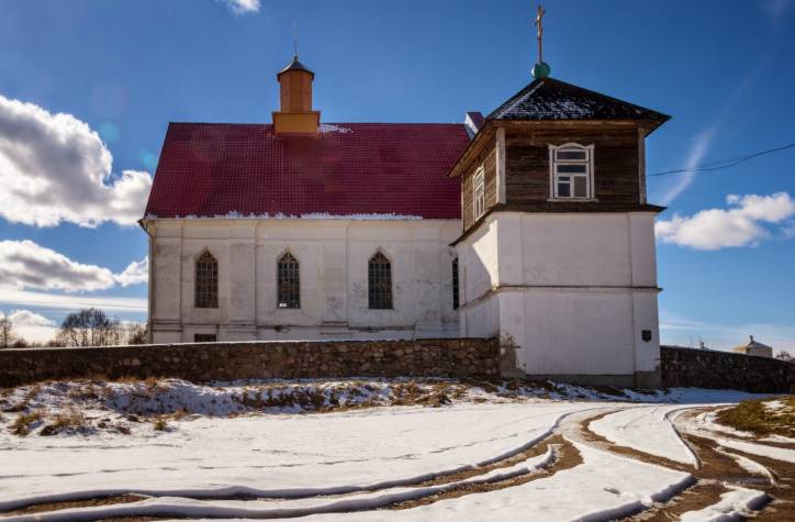 Plabań. Catholic church of St. Mary
