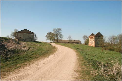  - Krajobrazy . Droga do zabudowań dworskich Mierzejewskich, 04 2009