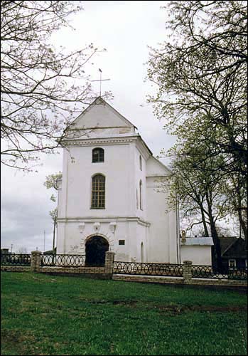 Zamoscie. Catholic church of St. Barbara