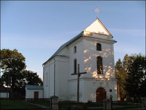 Zamoscie. Catholic church of St. Barbara
