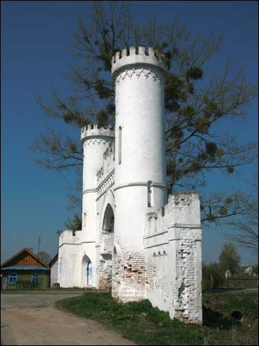  - Zespół dworsko-parkowy Pusłowskich. Brama, widok ze wschodu, 04 2009