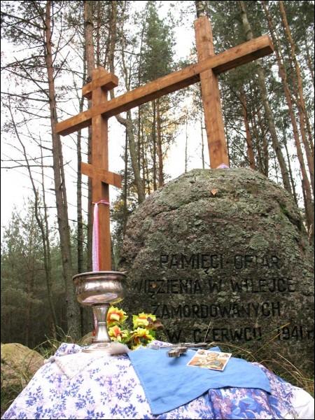  -  Memory place of the shoot of prisoners from Vilejka jail by communists. 