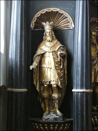  - Kościół Wniebowzięcia NMP Ołtarz w kaplicy Św. Barbary. Król Dawid