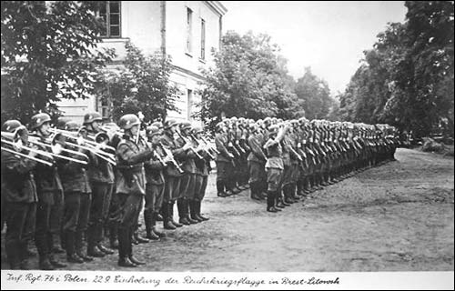  - Town photos from WWII period . Nazi forces on the Joint parade with Red Army in Brest town. 22.09.1939