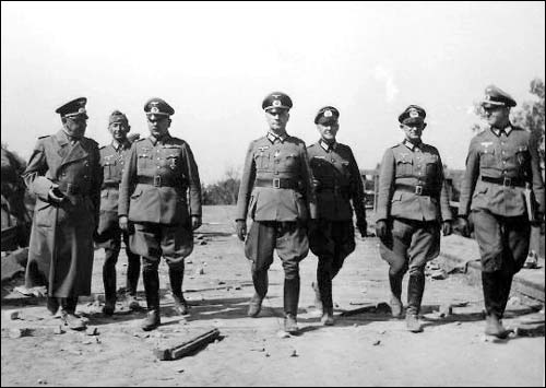  - Town photos from WWII period . German commanders at Brest fortress. 1941 (1939?)