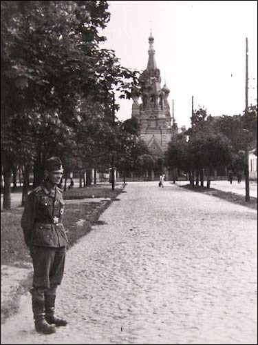  - Town photos from WWII period . Brest. St. Nicholas church. 1941-43
