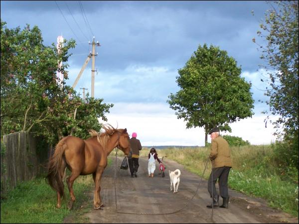 Upirevičy. In the village 