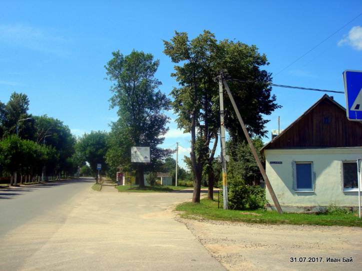 Biešankovičy. Town streets 