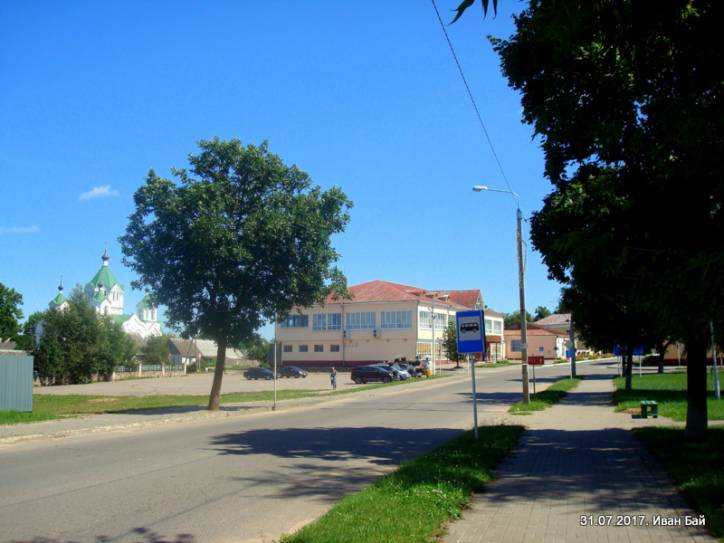 Biešankovičy. Town streets 