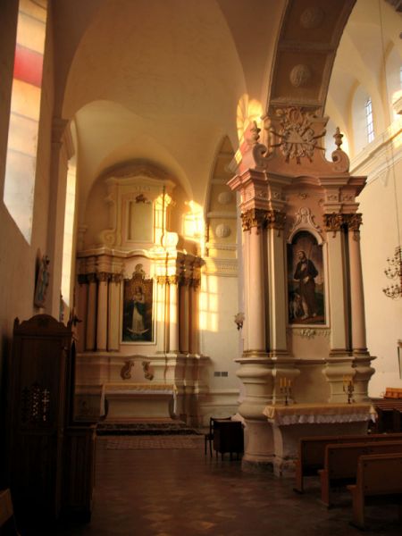 Druja. Catholic church of the Holy Trinity and the Monastery of Bernardine