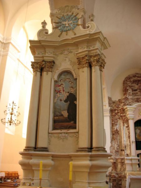 Druja. Catholic church of the Holy Trinity and the Monastery of Bernardine