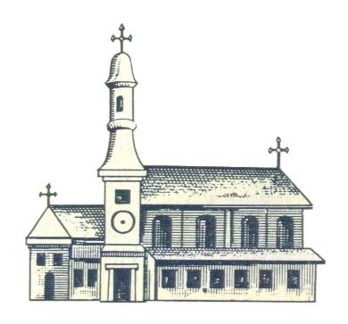 Druja. Catholic church of the Holy Trinity and the Monastery of Bernardine