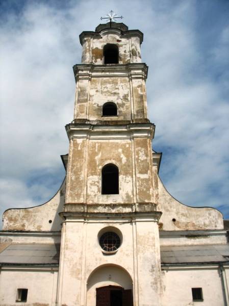 Druja. Catholic church of the Holy Trinity and the Monastery of Bernardine
