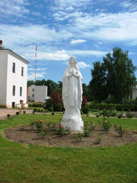 Druja. Catholic church of the Holy Trinity and the Monastery of Bernardine