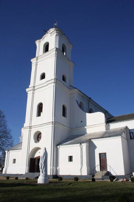 Druja. Catholic church of the Holy Trinity and the Monastery of Bernardine
