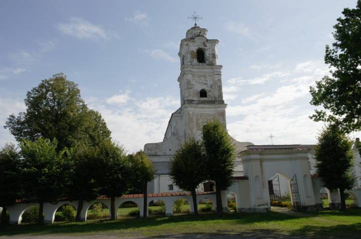 Druja. Catholic church of the Holy Trinity and the Monastery of Bernardine