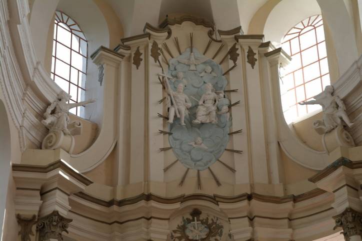 Druja. Catholic church of the Holy Trinity and the Monastery of Bernardine