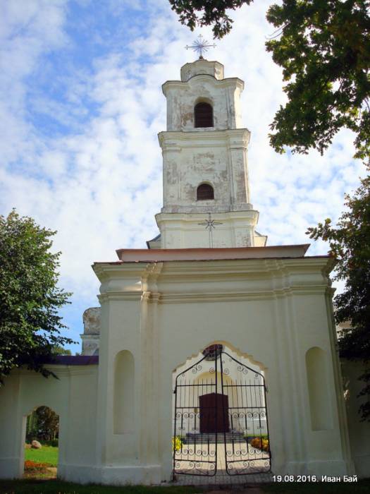 Druja. Catholic church of the Holy Trinity and the Monastery of Bernardine