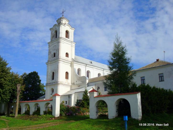 Druja. Catholic church of the Holy Trinity and the Monastery of Bernardine