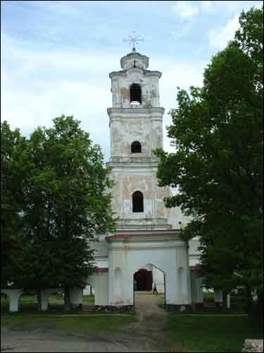Druja. Catholic church of the Holy Trinity and the Monastery of Bernardine